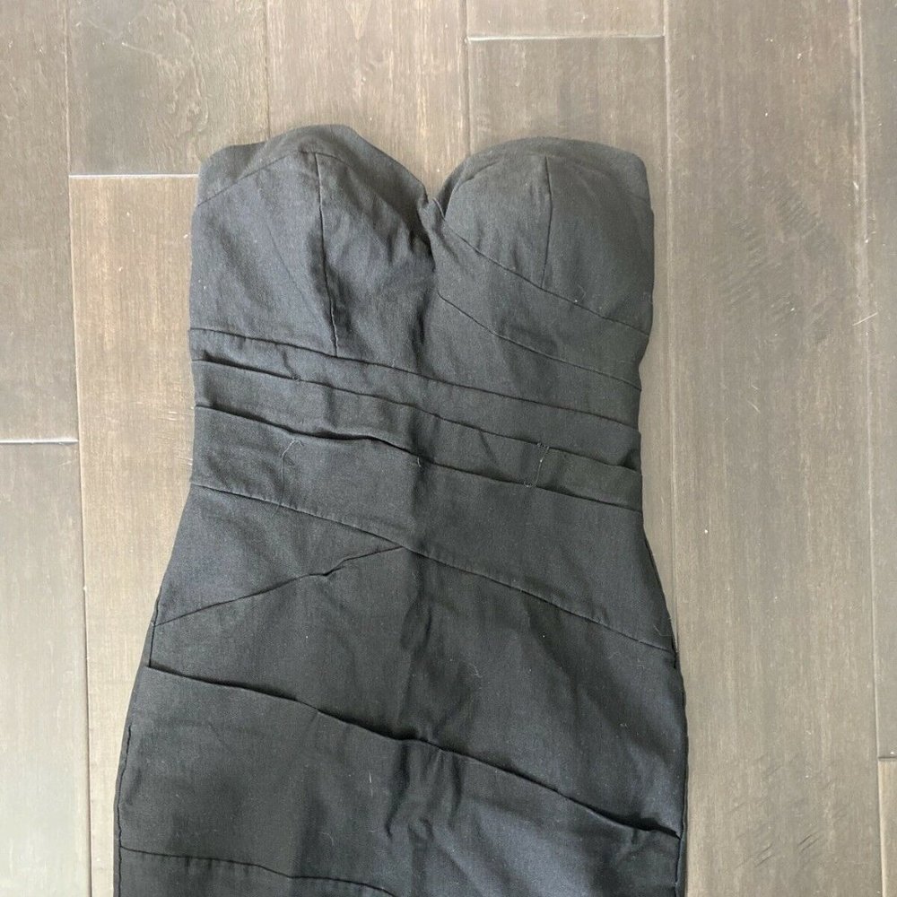 Emerald Sundae Stretchy Black Mini Dress - Small